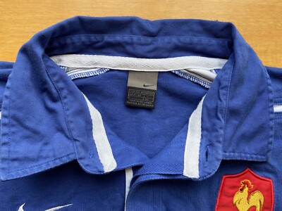 FRANCE 2000 2001 2002 RUGBY SHIRT JERSEY LONG SLEEVE NIKE sz XXL