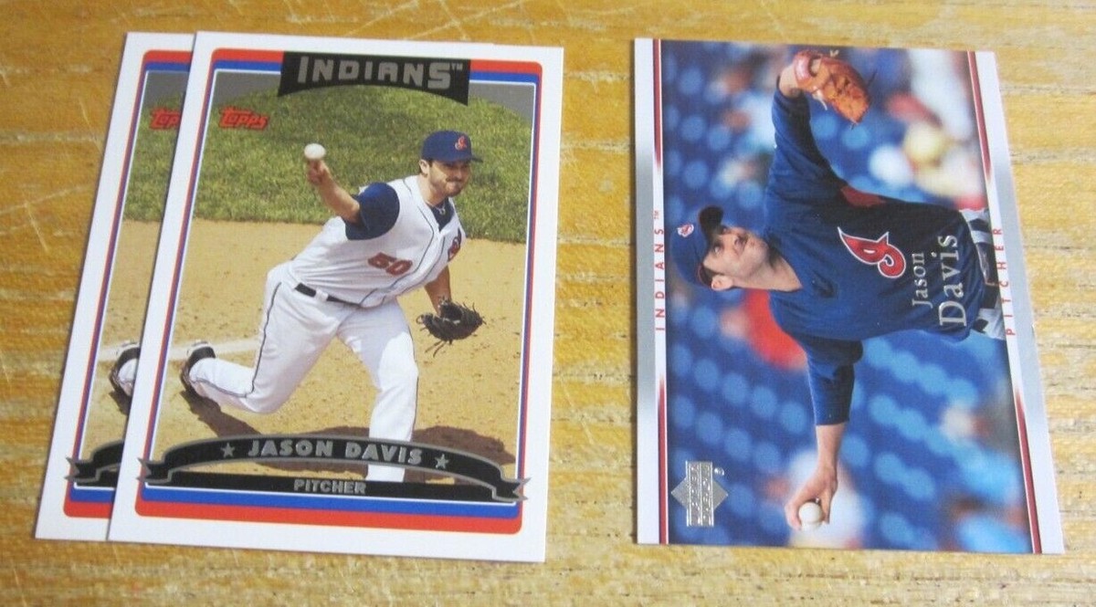 Jason Davis Lot of 3 Trading Cards MLB Baseball Cleveland Indians