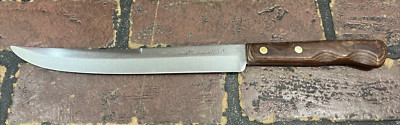 Vintage 8-3/4'' Flint Stainless Vanadium Knife USA With Wood Handle