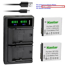 Kastar Battery LTD2 USB Charger for Samsung IA-BP125A Samsung HMX-F910 Camera