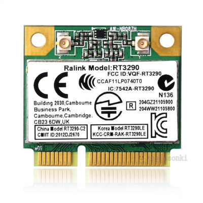 RaLink RT3290 802.11b/g/n 150 Mbps halbes Mini PCI E WiFi Kartenadaptermodul 