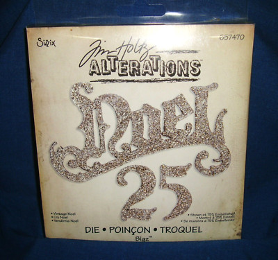 Tim Holtz VINTAGE NOEL Sizzix Bigz Die 657470 - Christmas Crafts