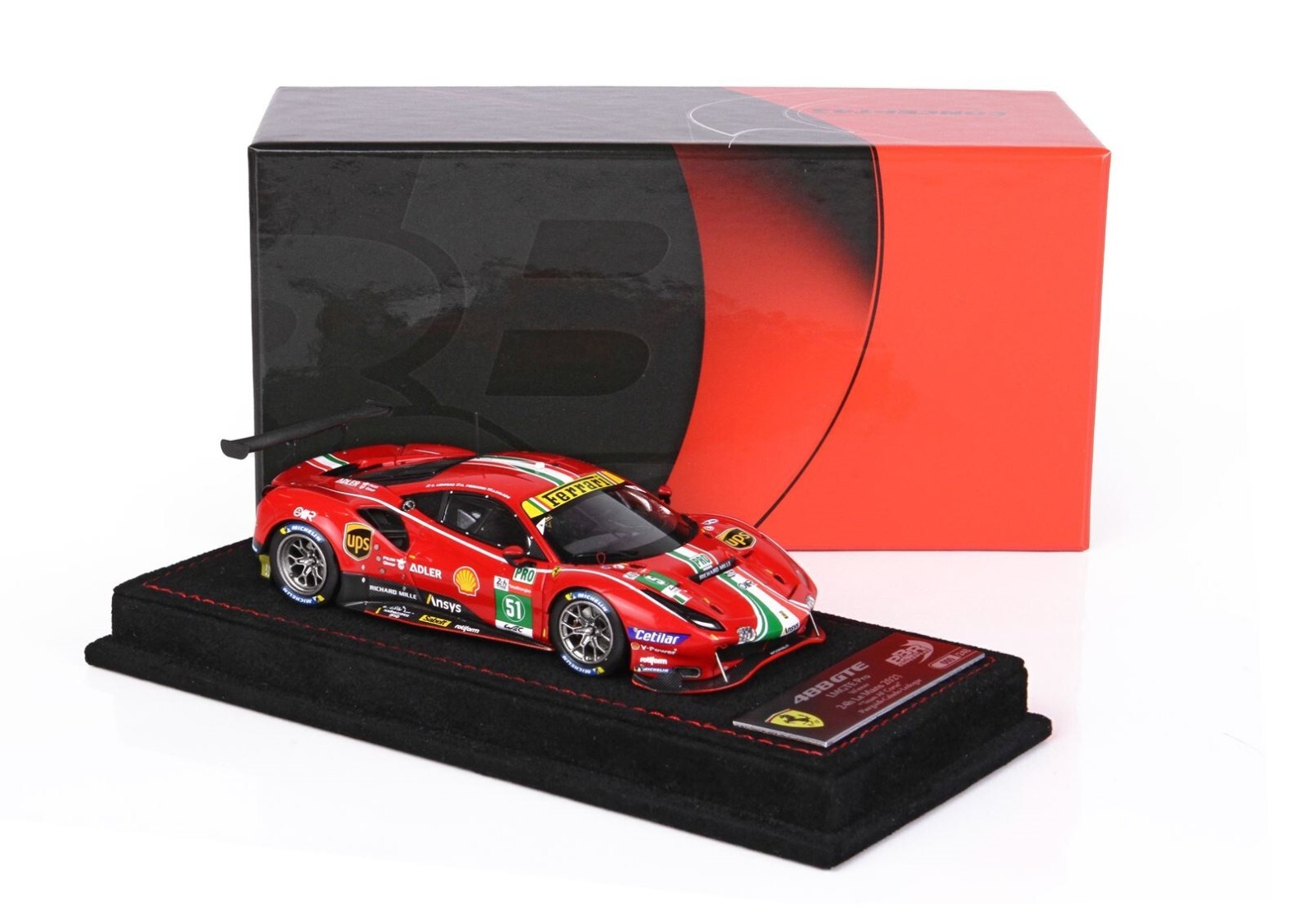 Ferrari 488 GTE LMGTE BBR BBRC266A miniature 1/43 finition parfaite sans aucun defaut