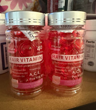 YECUCE Hair Vitamin Leave-In Serum 80 Capsules Ct w/ Moroccan Oil, Vit A+C+E