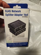 Gigabit Ethernet Splitter RJ45 LAN Network Adapter 1 to 4 Port 1000Mbps for PC