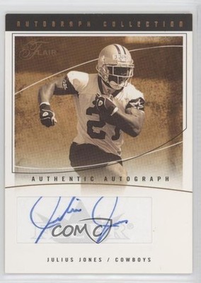 2004 Flair Collection Bronze /150 Julius Jones #AC-JJ Rookie Auto RC 0n64