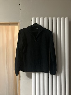 Conte Of Florence Ladies Pullover 1/4 Zip Jumper Black Small
