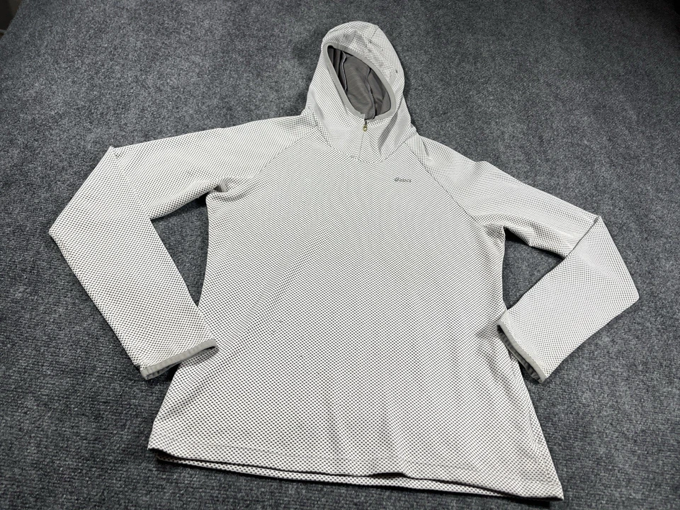Asics Sudadera con Capucha Mujer Talla Grande Manga Larga Ligera Blanca Gimnasio Correr Damas Foto 2 de 4