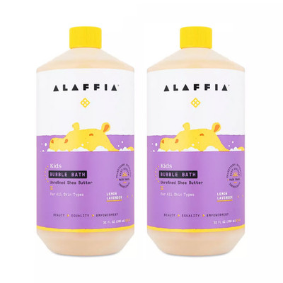 Alaffia Everyday Shea Kids Bubble Bath Lemon Lavender 32 oz ( pack of 2 )