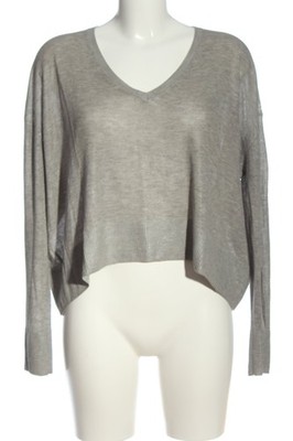 MANGO Strickshirt Damen Shirt Gr. DE 36 hellgrau Casual-Look