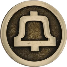 Brass Bell System AT&T Saul Bass Telecom Telephone Phone Vintage Belt Buckle