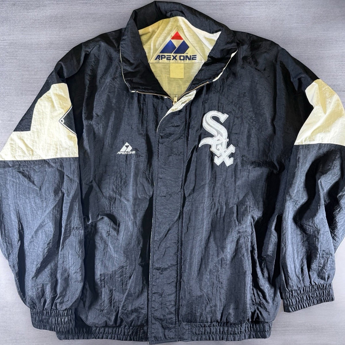 Vintage 90s Apex One Chicago White Sox MLB Full Zip Jacket Mens 