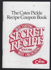 Cates Pickle Recipe and Coupon Book Faison North Carolina Illustrated Cookbook