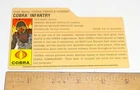 GI JOE File ID Card Filecard  Ultimate Battle  Pack    2008 Cobra Vehicle Gunner