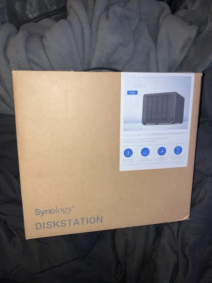 Synology DS920+ 4 Bay NAS DiskStation 4GB - Black for sale Synology DS920+ 4 Bay NAS DiskStation 4GB - Black for sale