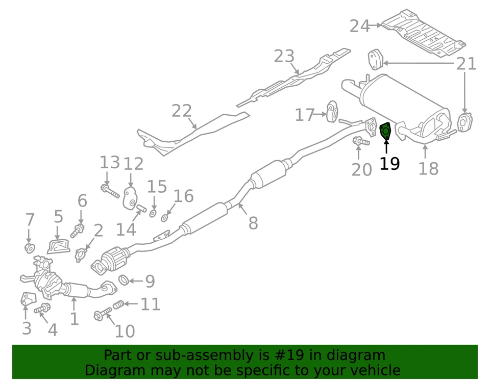 Junta silenciadora original Mitsubishi MN110644 Foto 2 de 2