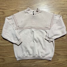 Vintage Pullover Sweatshirt Light Pink Women s Medium Grannycore Grandmacore