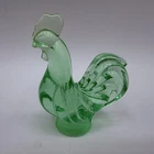 Fenton Art Glass Green Rooster Figurine Handcrafted USA 3 Inch Vintage