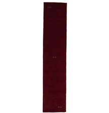 Modern Runner Rug Maroon Red 3X12 Pictorial Tribal Gabbeh Kitchen Hallway Carpet