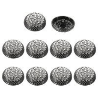 10 StüCk 40L 25Mm Runde GläNzende StrassknöPfe Schwarz/Weiß