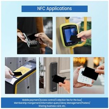 100pcs Rewritable NFC Tags Ntag215 504 Bytes Memory - Black