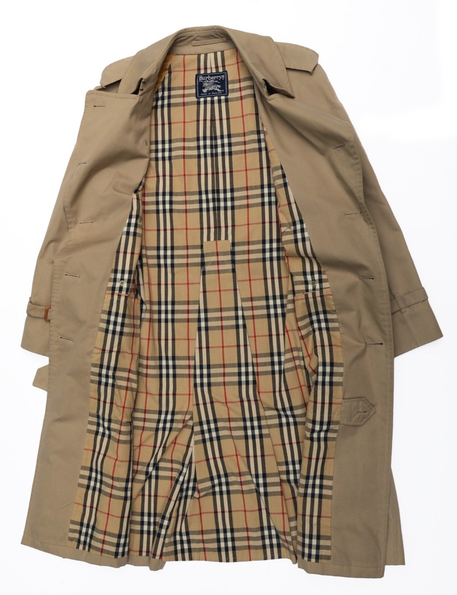 ∞ Vintage BURBERRYS' Trench Coat Made in England London Nova