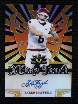 2018 Leaf Valiant Midas Touch Black 5/5 Baker Mayfield Rookie Auto RC uk2