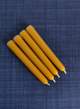 Yellow UK Hand Dipped Beeswax Candles - Pillar | Taper | Christmas (D1.5cm)
