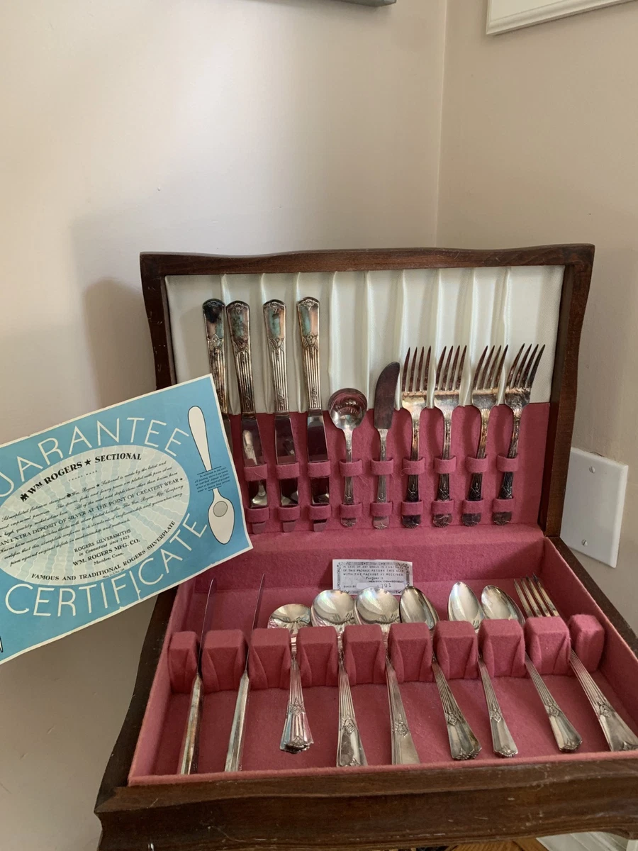 Wm. Rogers & Son Flatware-Set Antique US Silver-Plated Flatware