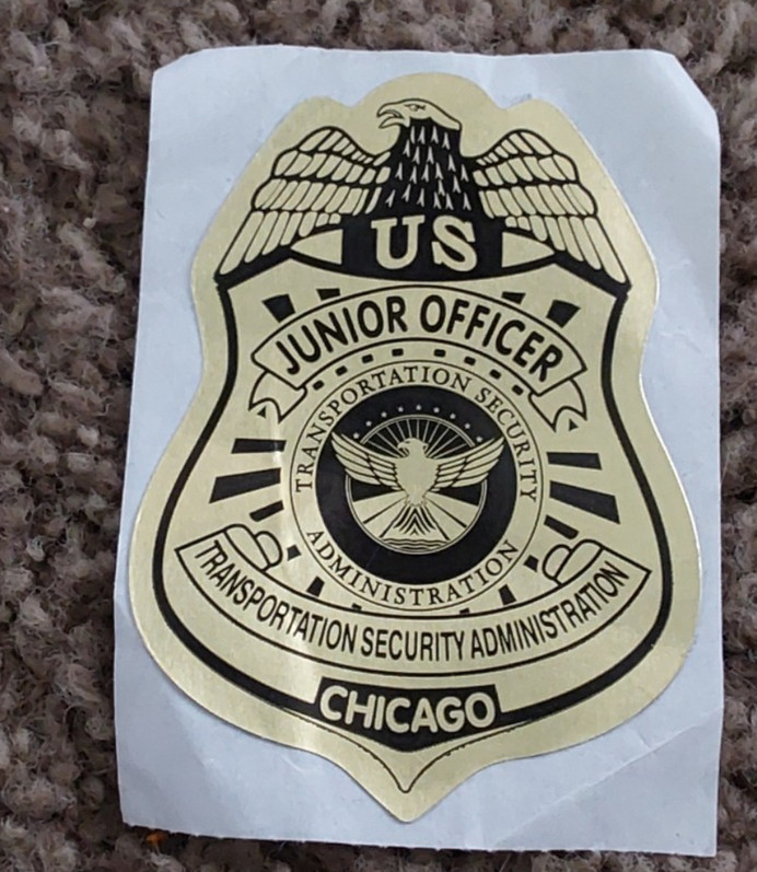 NICE SMALL STICKER - JR OFFICER - TSA CHICAGO