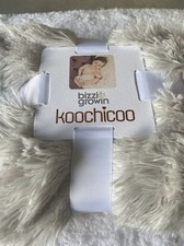 1 Bizzi Growin Koochicoo Whisper Grey Fluffy Baby Blanket with velour on reverse