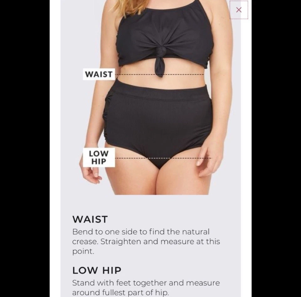 NUEVA FALDA DE NATACIÓN LANE BRYANT CACIQUE NATACIÓN AZUL FLORAL SURF CORDÓN TALLA 26 Foto 4 de 4