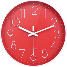 Wall Clock 12 Inch Silent Non-Ticking Battery Operated Modern Wall Clock for Hom
