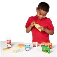 Melissa Doug Wooden Fridge Food Play Set 9 Pieces