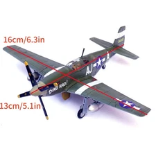 Diecast Alloy 1/72 Scale WWII USAAF P-51B Mustang Fighter Jet Finished Model Toy