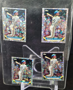1993 Topps Micro PRIZM ROBIN YOUNT Mini Baseball Card 1 LOT OF 4 CADS #1 HOF