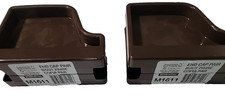 Amerimax 5 In. Traditional K-Style Brown Vinyl Gutter End Cap Pair M1611 (Qty 2)