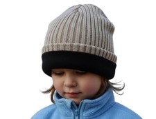 Unisex Child Boy Girl Ribbed Knit Cuffed Beanie Cold Weather Hat One Size 