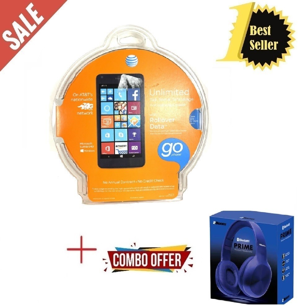 🔥Best Combo Sales🔥Microsoft Lumia 640 At&t cell phone ➕and Wireless Headphones