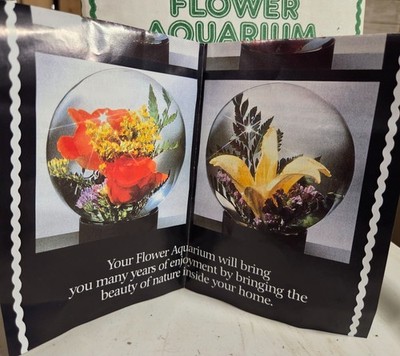 Flower Aquarium Glass Globe, original box