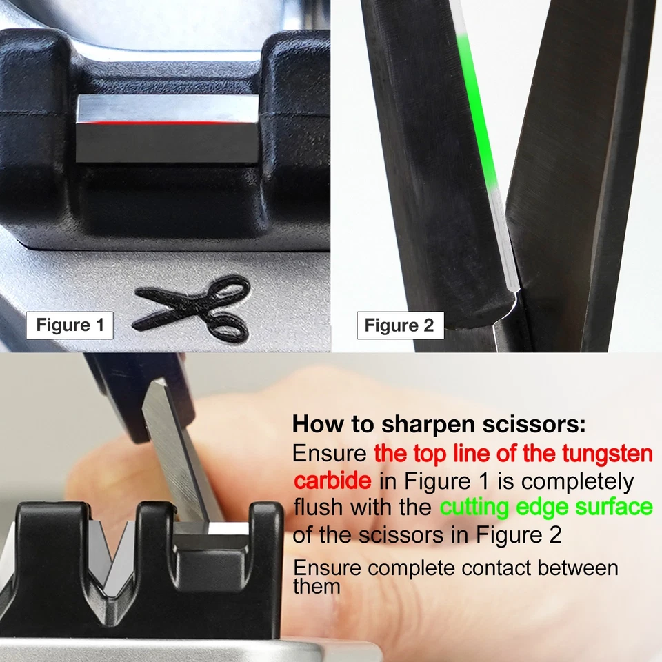 Kitchen Knife Scissors Sharpener Sharpening Tool for Straight & Serrated Knives - Image 4 of 4
