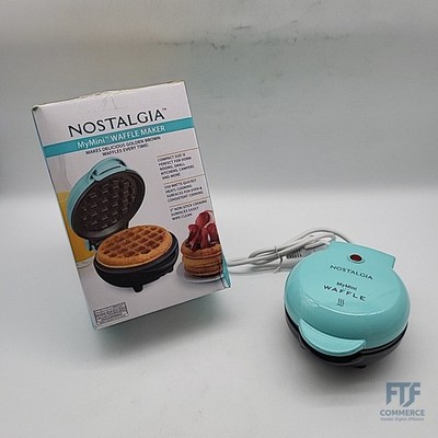 Nostalgia MyMini Persönlicher Elektrischer Waffelmaker, 12,7 cm Kochfläche, Waff
