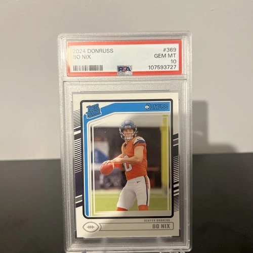 2024 Panini Donruss Rated Rookie Bo Nix #369 Psa 10