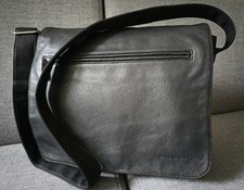 Fossil 1954 Black Pebbled Leather Messenger C...