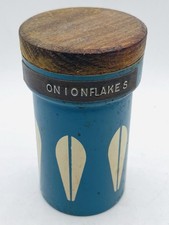 1 Vintage Mid Century Modern Cathrineholm Blue Lotus Onion Flakes Shaker S1