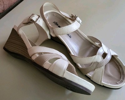 Walbusch Damen Ledersandalette Gr.38 beige