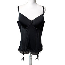 Vintage Torrid Corset Bustier Garter Dark Coquette Whimsigoth Boudoir Black Sz 3