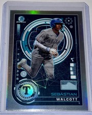 Sebastian Walcott 2024 Bowman Chrome Bowman AI #BAI-12  Texas Rangers