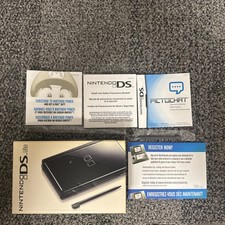 Nintendo DS Lite Black / Onyx Box & Manuals O...