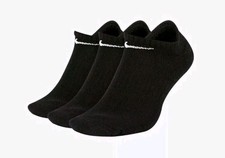 New Nike Everyday Essential Dri-Fit No-Show Socks 3pk sz M 6-8 W 6-10 Free Ship 